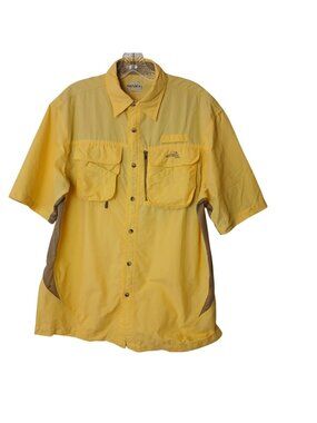 Natural Gear Mens Yellow Short Sleeve Shirt Medium Nylon & Polyester #1-5